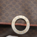 CELINE Macadam Canvas Shoulder Bag PVC Leather Brown Auth 117431-17