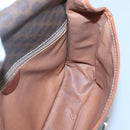 CELINE Macadam Canvas Shoulder Bag PVC Leather Brown Auth 117431-18