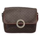 CELINE Macadam Canvas Shoulder Bag PVC Leather Brown Auth 117431-13