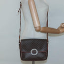 CELINE Macadam Canvas Shoulder Bag PVC Leather Brown Auth 117431-20