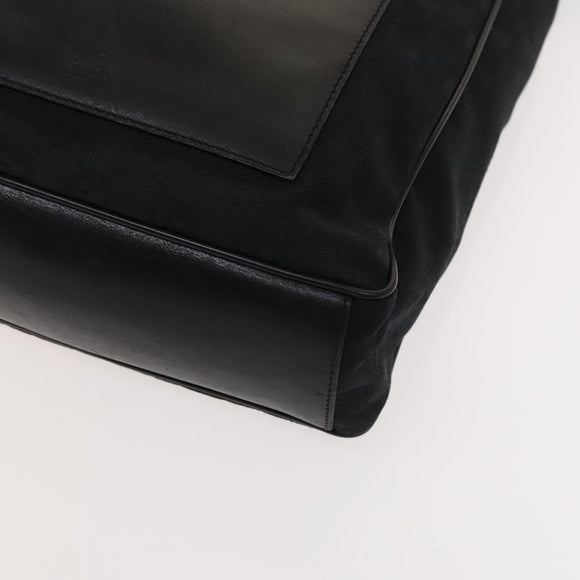 GUCCI GG Canvas Shoulder Bag Black Silver 019 0538 Auth 117433