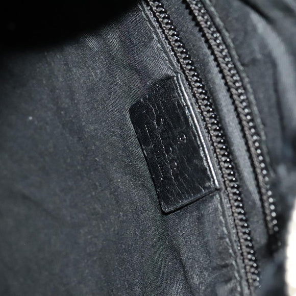 GUCCI GG Canvas Shoulder Bag Black Silver 019 0538 Auth 117433