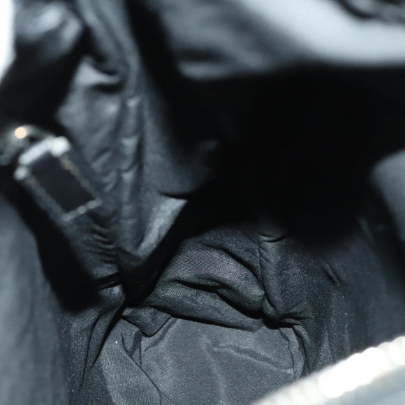 GUCCI GG Canvas Shoulder Bag Black Silver 019 0538 Auth 117433