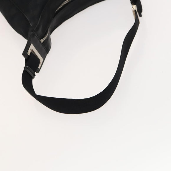 GUCCI GG Canvas Shoulder Bag Black Silver 019 0538 Auth 117433