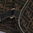 FENDI Zucca Canvas Backpack Brown Black gold Auth 117434-10