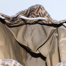 FENDI Zucca Canvas Backpack Brown Black gold Auth 117434-27