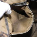 FENDI Zucca Canvas Backpack Brown Black gold Auth 117434-30