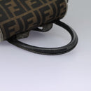 FENDI Zucca Canvas Backpack Brown Black gold Auth 117434-7