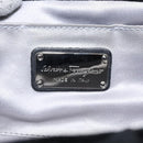 Salvatore Ferragamo Chain Hand Bag Velor Black Silver Auth 117469-17