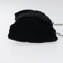 Salvatore Ferragamo Chain Hand Bag Velor Black Silver Auth 117469-3