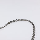 Salvatore Ferragamo Chain Hand Bag Velor Black Silver Auth 117469-8