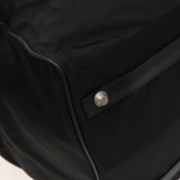 PRADA Boston Bag Nylon 2way Black Silver Auth 117470