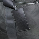 PRADA Boston Bag Nylon 2way Black Silver Auth 117470-19