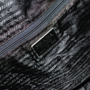 PRADA Boston Bag Nylon 2way Black Silver Auth 117470-20