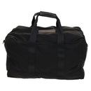 PRADA Boston Bag Nylon 2way Black Silver Auth 117470-2