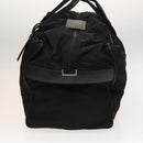 PRADA Boston Bag Nylon 2way Black Silver Auth 117470-3