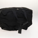 PRADA Boston Bag Nylon 2way Black Silver Auth 117470-6