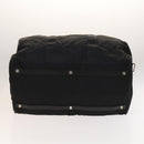 PRADA Boston Bag Nylon 2way Black Silver Auth 117470-5