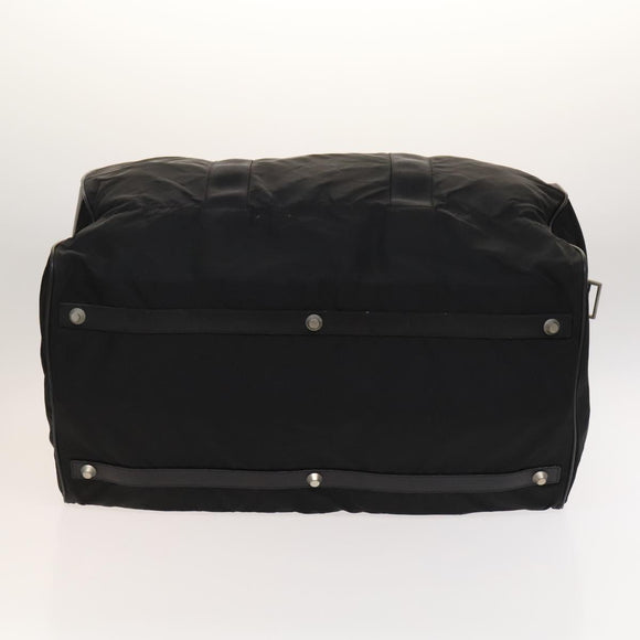 PRADA Boston Bag Nylon 2way Black Silver Auth 117470