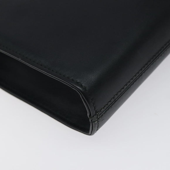 Salvatore Ferragamo Shoulder Bag Leather Black Gold Auth 117490