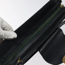 Salvatore Ferragamo Shoulder Bag Leather Black Gold Auth 117490-8