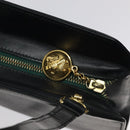 Salvatore Ferragamo Shoulder Bag Leather Black Gold Auth 117490-9