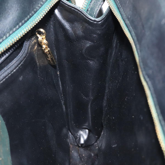 Salvatore Ferragamo Shoulder Bag Leather Black Gold Auth 117490