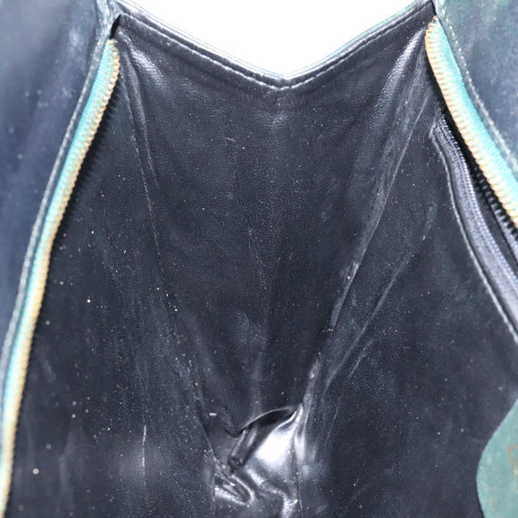 Salvatore Ferragamo Shoulder Bag Leather Black Gold Auth 117490