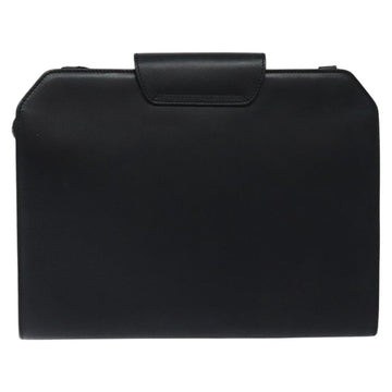 Salvatore Ferragamo Shoulder Bag Leather Black Gold Auth 117490 - 0