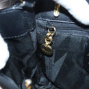 Salvatore Ferragamo Vala Hand Bag Canvas Black Auth 117491-19