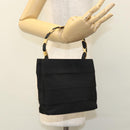 Salvatore Ferragamo Vala Hand Bag Canvas Black Auth 117491-20