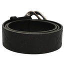 GUCCI GG Canvas Guccissima Belt Leather 38.6"" Black 182320 Auth 117503-3