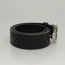GUCCI GG Canvas Guccissima Belt Leather 38.6"" Black 182320 Auth 117503-5