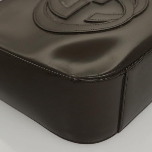 GUCCI Shoulder Bag Patent leather Brown 007 2023 0249 Auth 117516