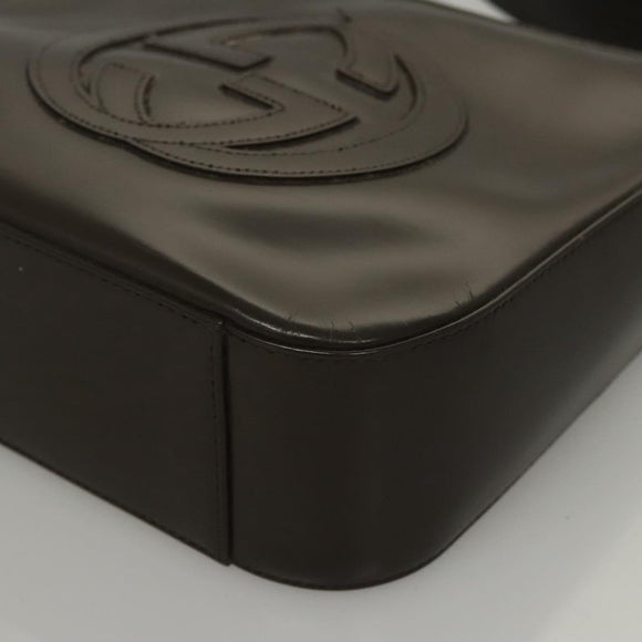 GUCCI Shoulder Bag Patent leather Brown 007 2023 0249 Auth 117516