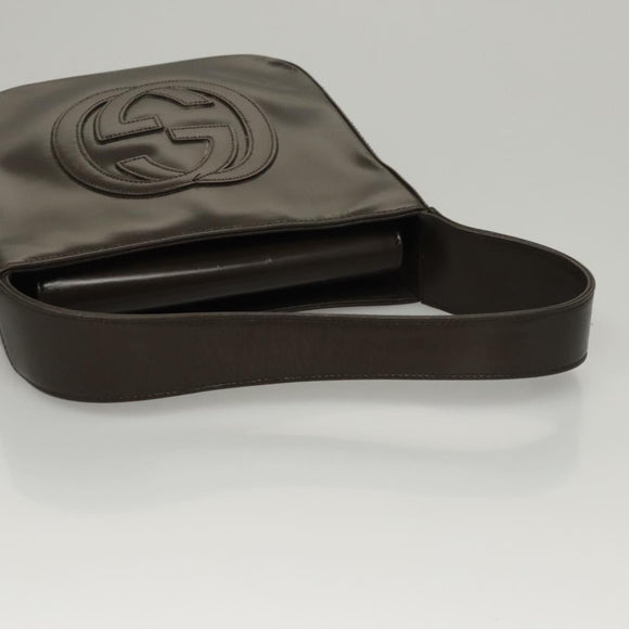 GUCCI Shoulder Bag Patent leather Brown 007 2023 0249 Auth 117516