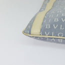 BVLGARI Logo mania Shoulder Bag Nylon Light Blue Silver Auth 117518-9
