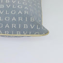 BVLGARI Logo mania Shoulder Bag Nylon Light Blue Silver Auth 117518-14