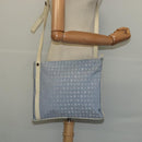 BVLGARI Logo mania Shoulder Bag Nylon Light Blue Silver Auth 117518-20