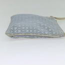 BVLGARI Logo mania Shoulder Bag Nylon Light Blue Silver Auth 117518-4