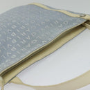 BVLGARI Logo mania Shoulder Bag Nylon Light Blue Silver Auth 117518-6