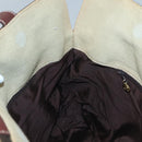 CHANEL COCO Mark Tote Bag Leather Canvas Beige CC Auth 117522-19