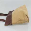 CHANEL COCO Mark Tote Bag Leather Canvas Beige CC Auth 117522-3