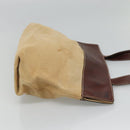 CHANEL COCO Mark Tote Bag Leather Canvas Beige CC Auth 117522-4