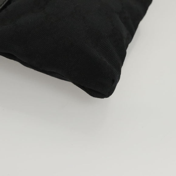 GUCCI GG Canvas Waist bag Black Silver 28566 Auth 117524