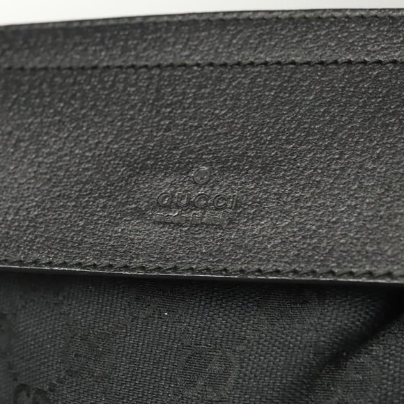 GUCCI GG Canvas Waist bag Black Silver 28566 Auth 117524