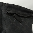 GUCCI GG Canvas Waist bag Black Silver 28566 Auth 117524-18