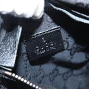 GUCCI GG Canvas Waist bag Black Silver 28566 Auth 117524-19