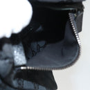 GUCCI GG Canvas Waist bag Black Silver 28566 Auth 117524-20