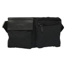 GUCCI GG Canvas Waist bag Black Silver 28566 Auth 117524-13